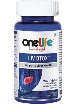 OneLife Liv Dtox : Tablets for Liver (60 tablets)  (810 mg)